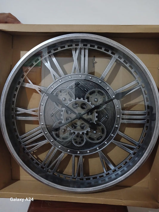 Gear Wall Clock With Moving Gears