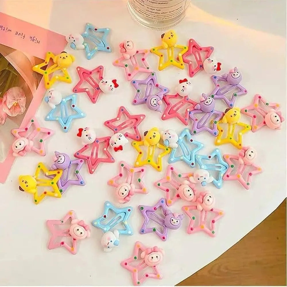 6Pcs Colorful Star BB Hair Clips for Girls