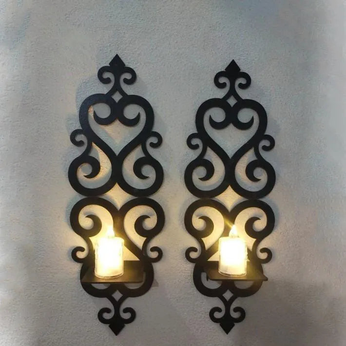 2-Piece wooden 3d Wall Sconce Set