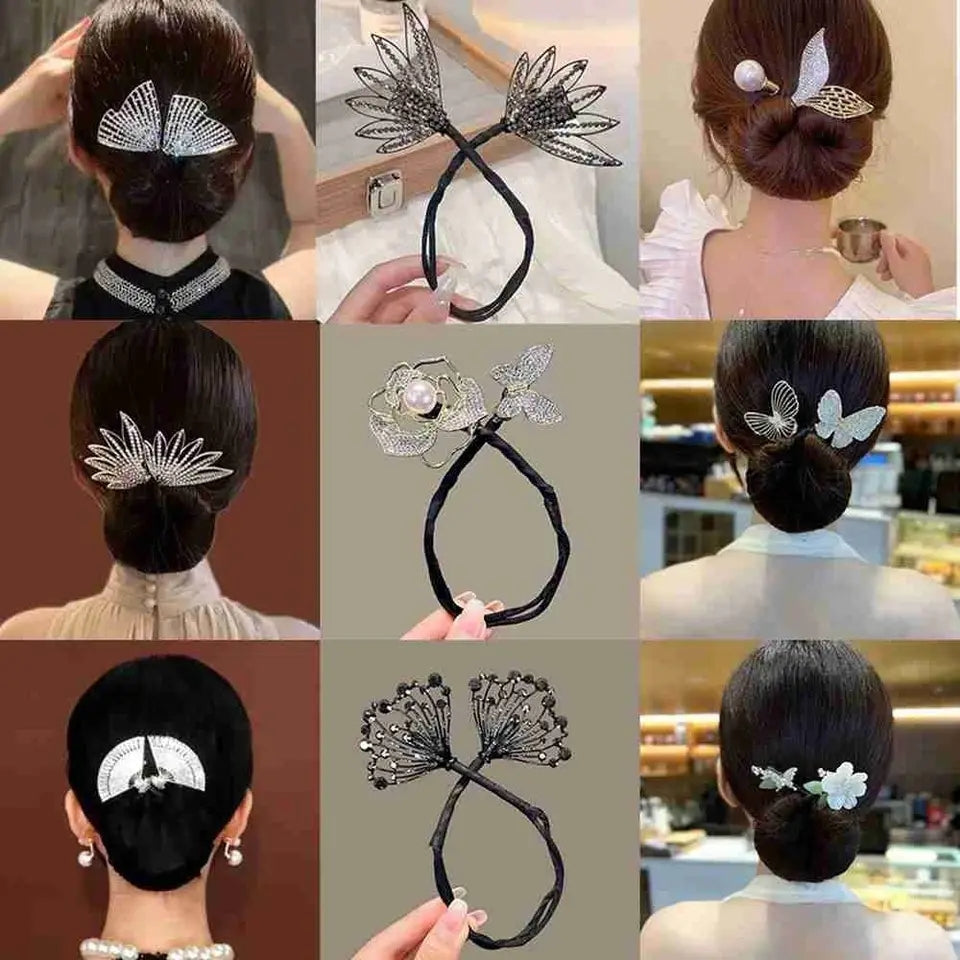 Fashion Elegant Flower Coiling Rod Hair