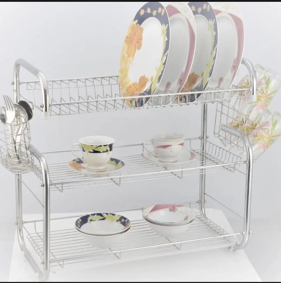 Dishrack Plate Dish Spoon Fork Bowl Cup Drain Rack Kitchen Organizer