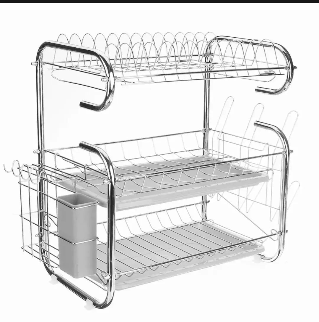 Dishrack Plate Dish Spoon Fork Bowl Cup Drain Rack Kitchen Organizer