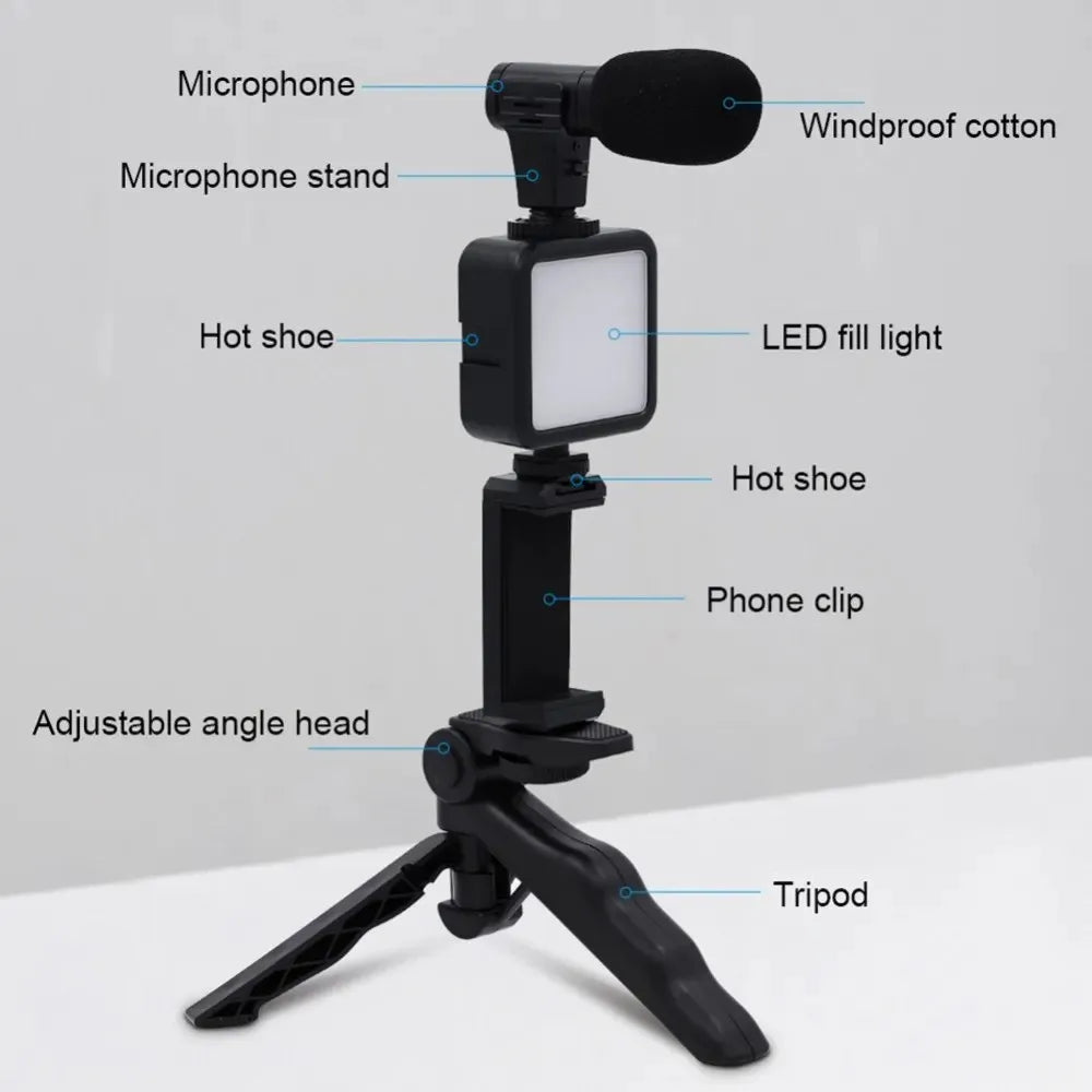Complete Mobile Video Making Setup with Tripod