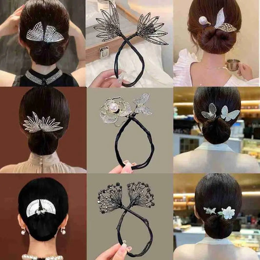 Fashion Elegant Flower Coiling Rod Hair
