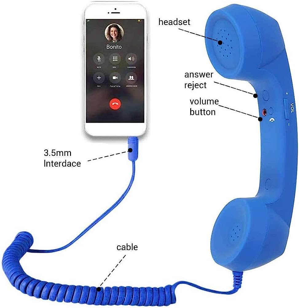 Phone with HD Speaker and Microphone Wireless Retro Telephone Handset
