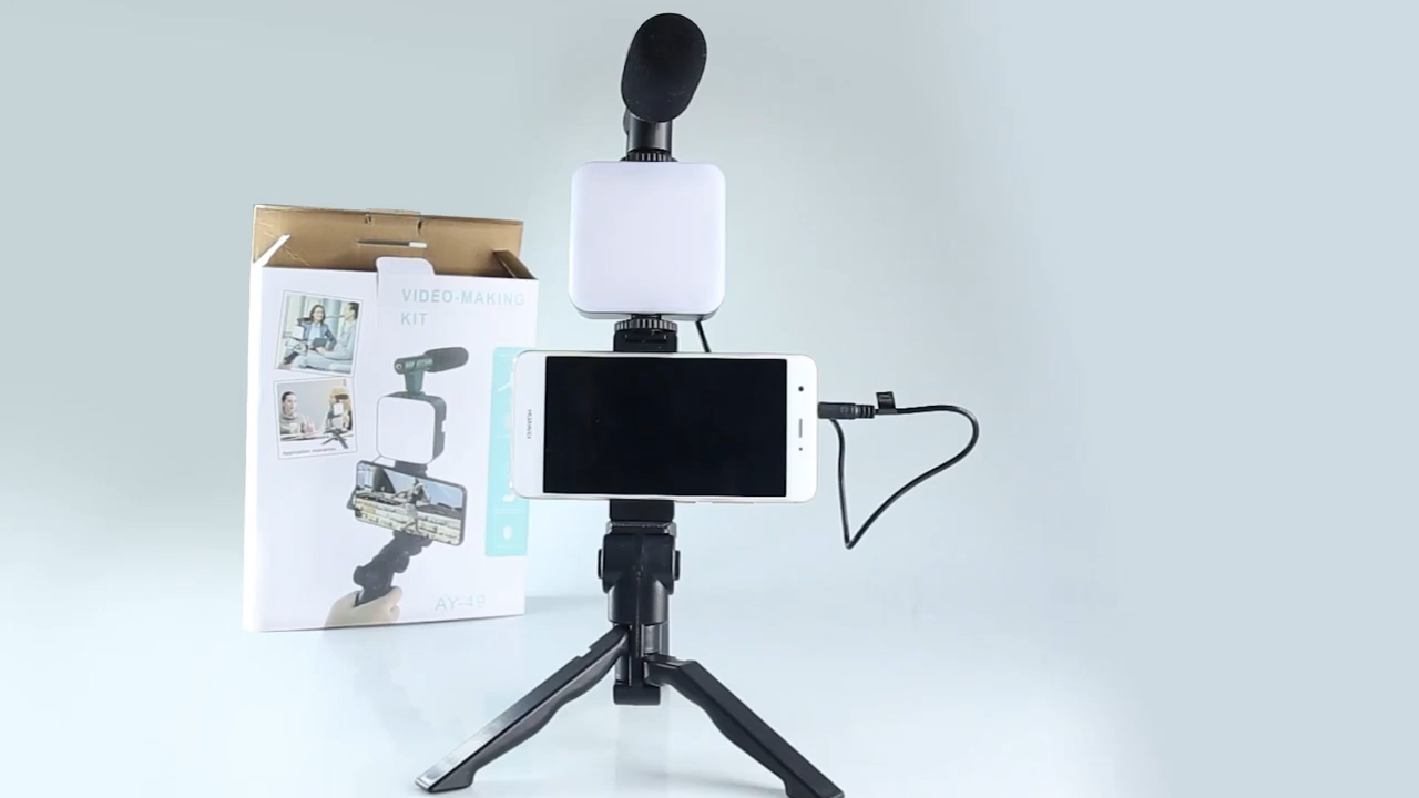 Complete Mobile Video Making Setup with Tripod