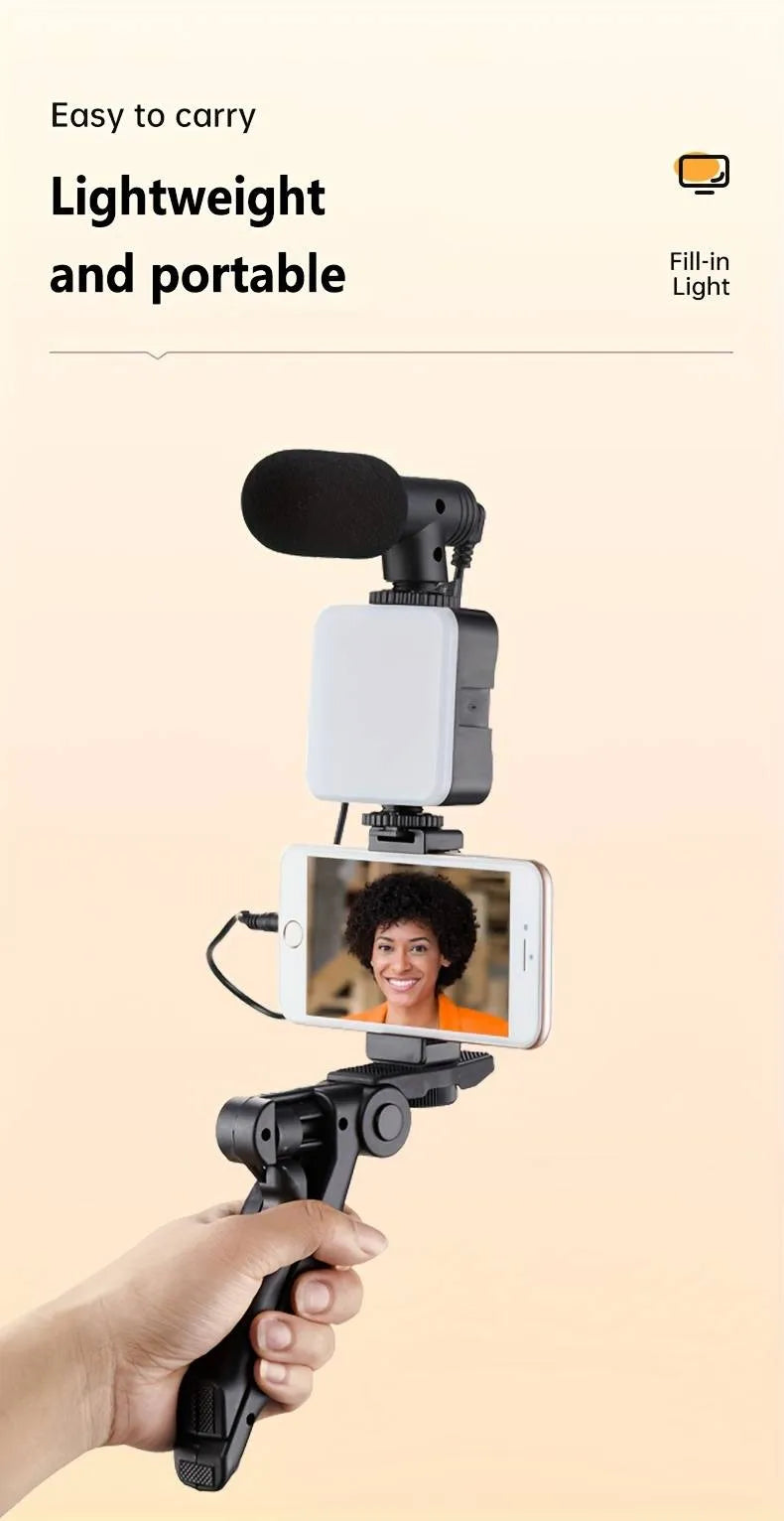 Complete Mobile Video Making Setup with Tripod