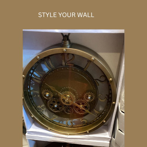 Steampunk Gear Wall Clock With Moving Gears