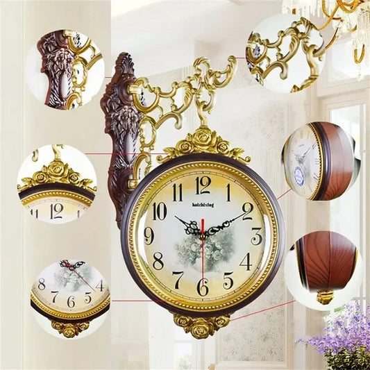 Double-Sided Hanging Wall Clock
