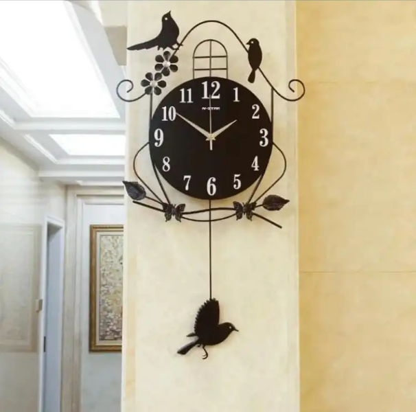 Bird Cage 3D Wooden Wall Clock