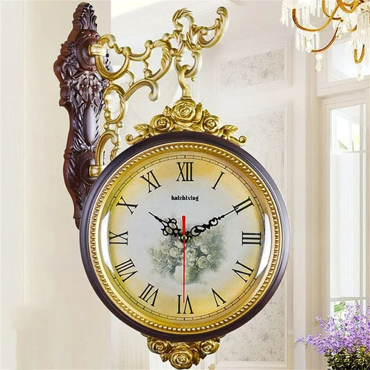 Double-Sided Hanging Wall Clock
