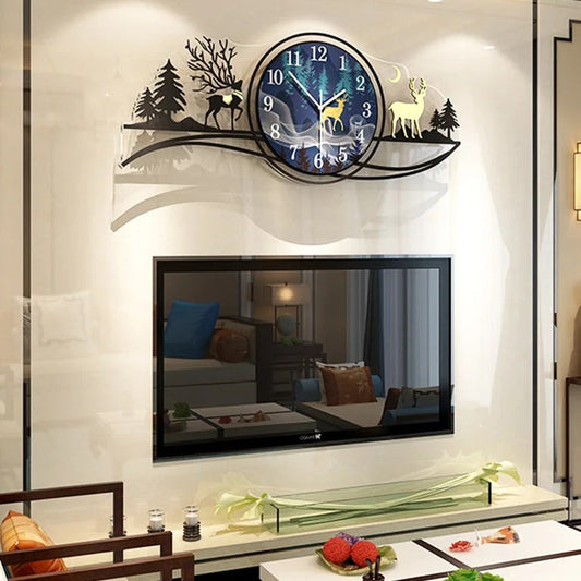 3d Wood Wall Clock With Light